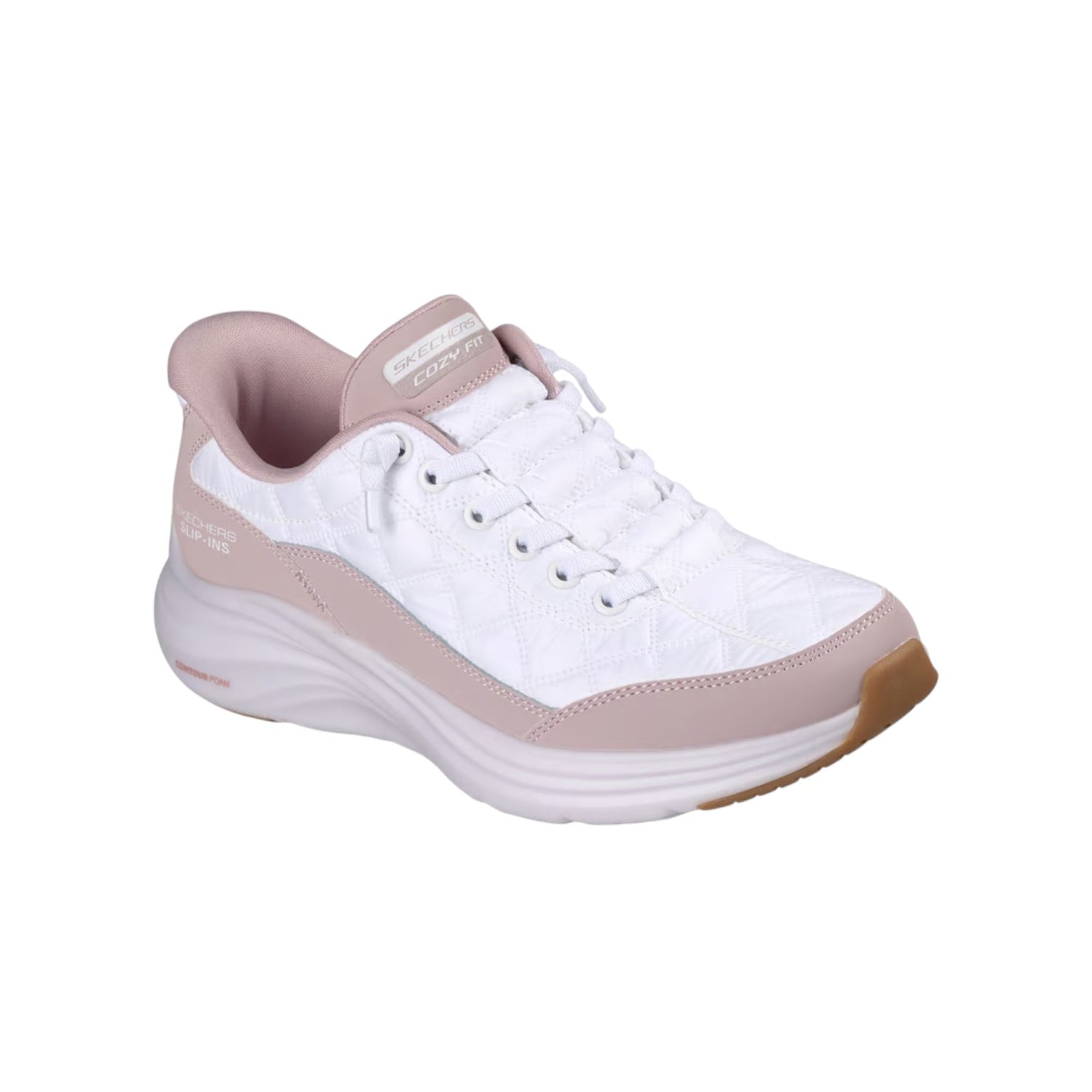Skechers Slip-ins Donna Bianco Lavanda : Contour Foam - Cozy Fit