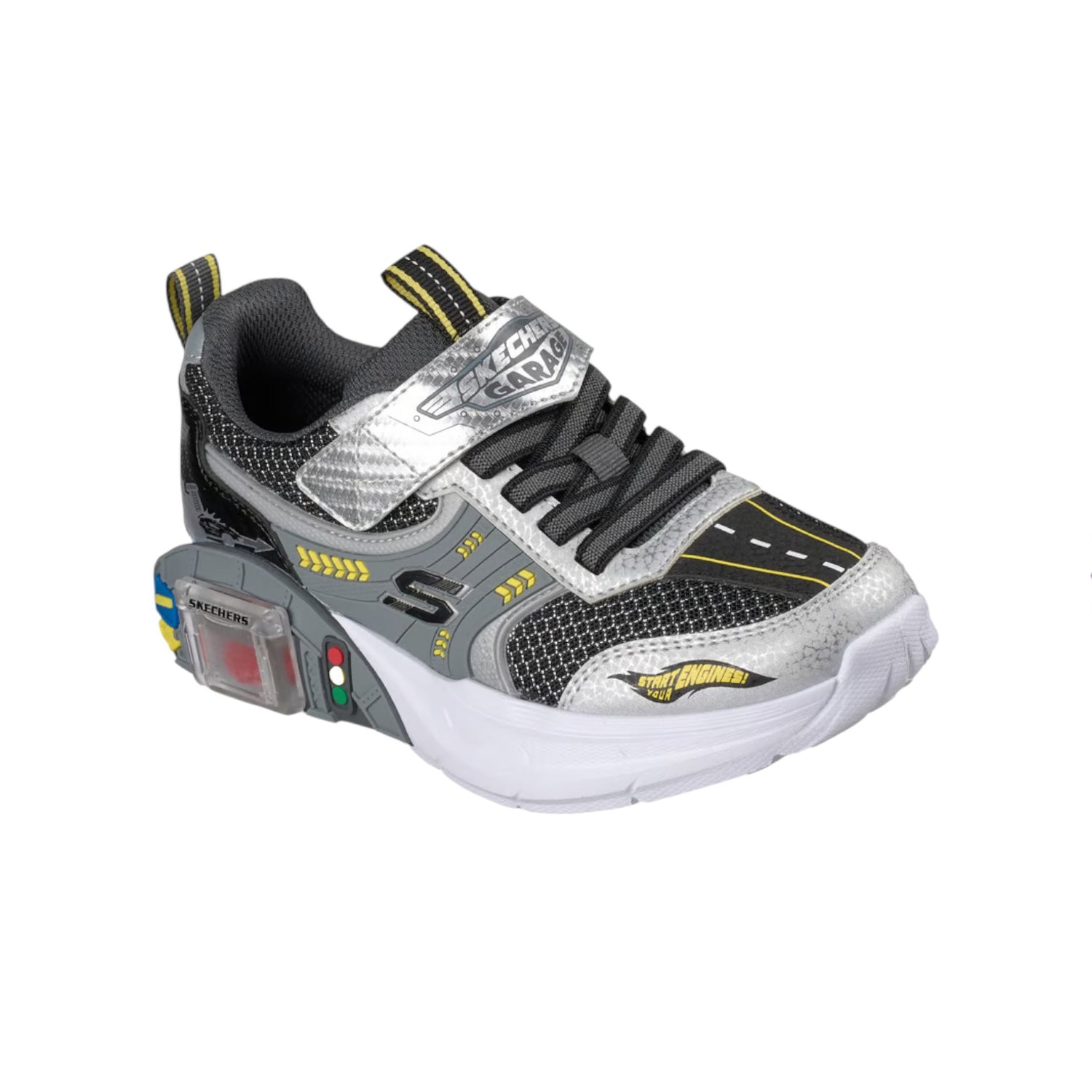 Skechers Sneakers Bambino Argento Nero Garage