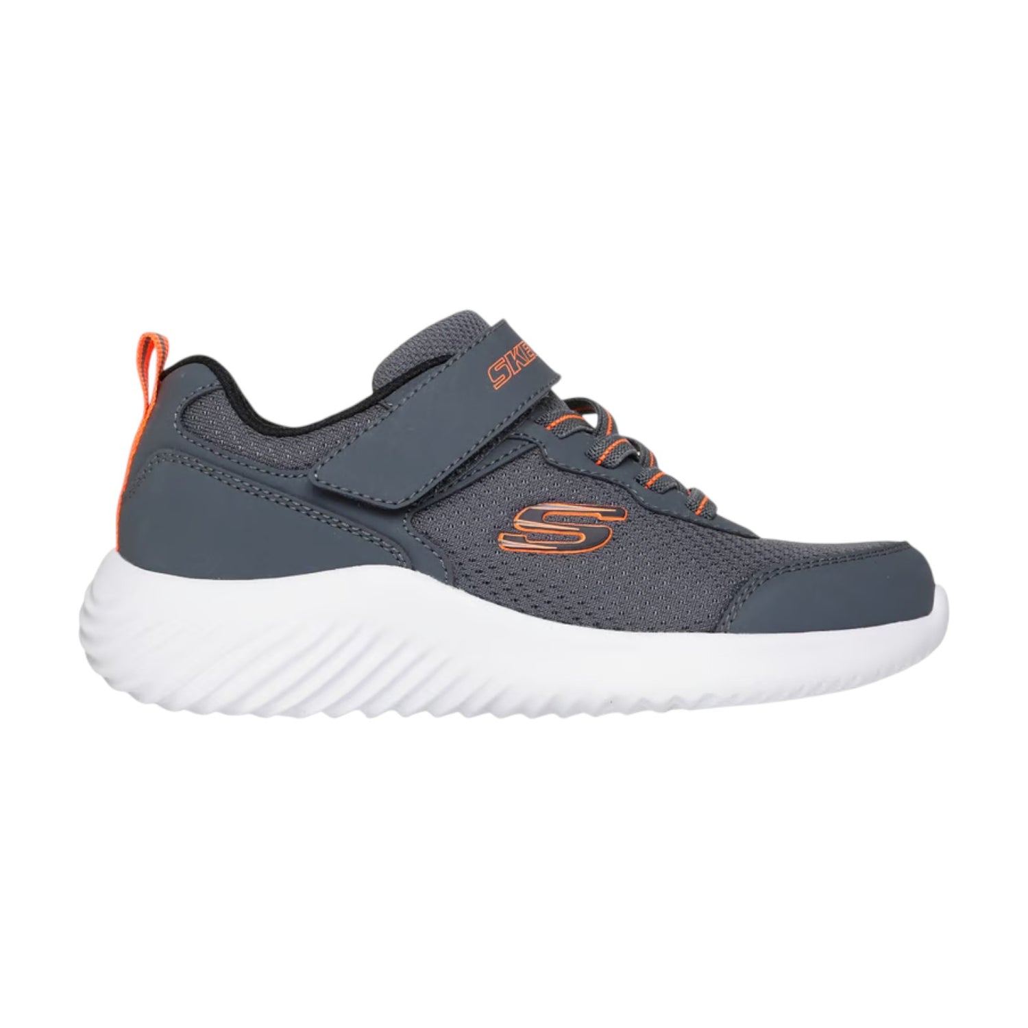 Skechers Sneakers Bambino in Tessuto Grigio Bounder - Techrox