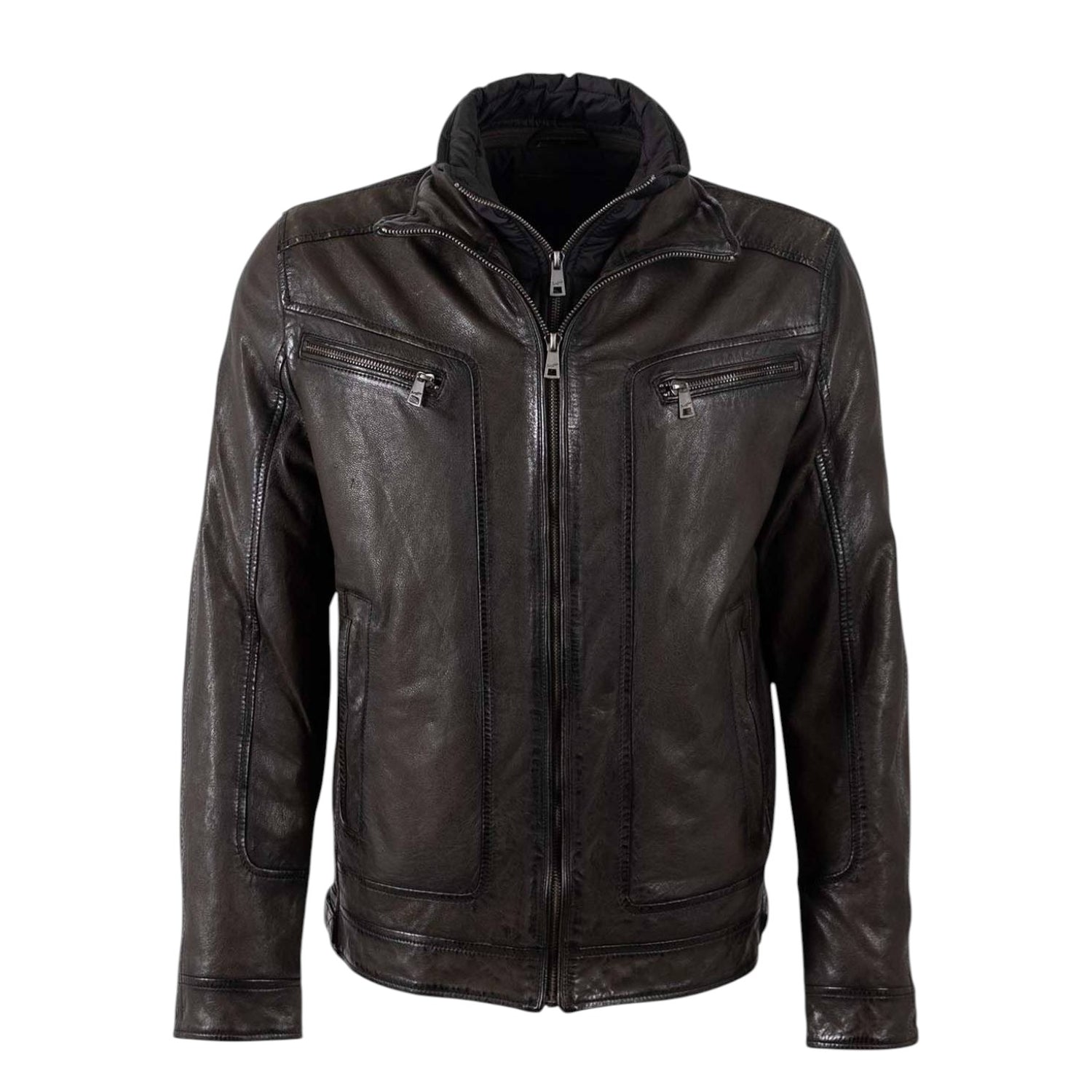 Mauritius Giubbotto Uomo in Pelle Moccha con Gilet Removibile