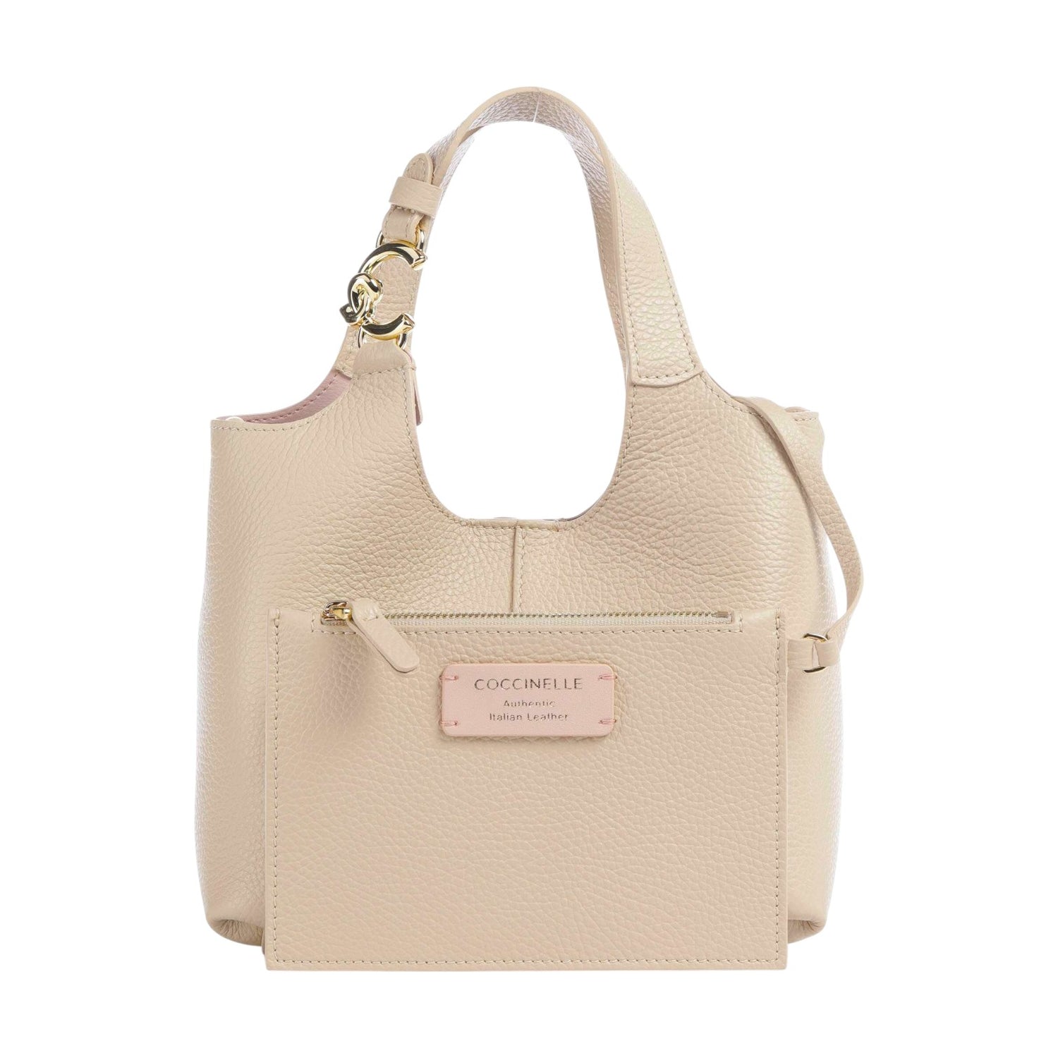 Coccinelle Borsa a Mano Donna in Pelle Conchiglia Martellata con Pochette e Tracolla