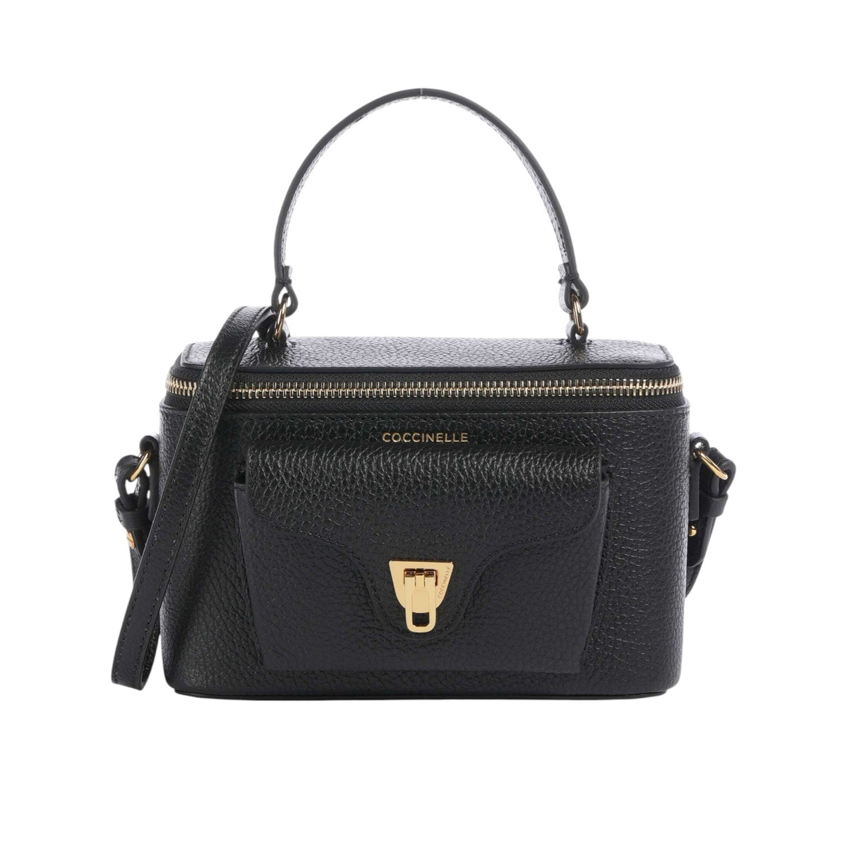 Coccinelle Mini Borsa a Mano Donna Beat Generation in Pelle Nera con Tracolla