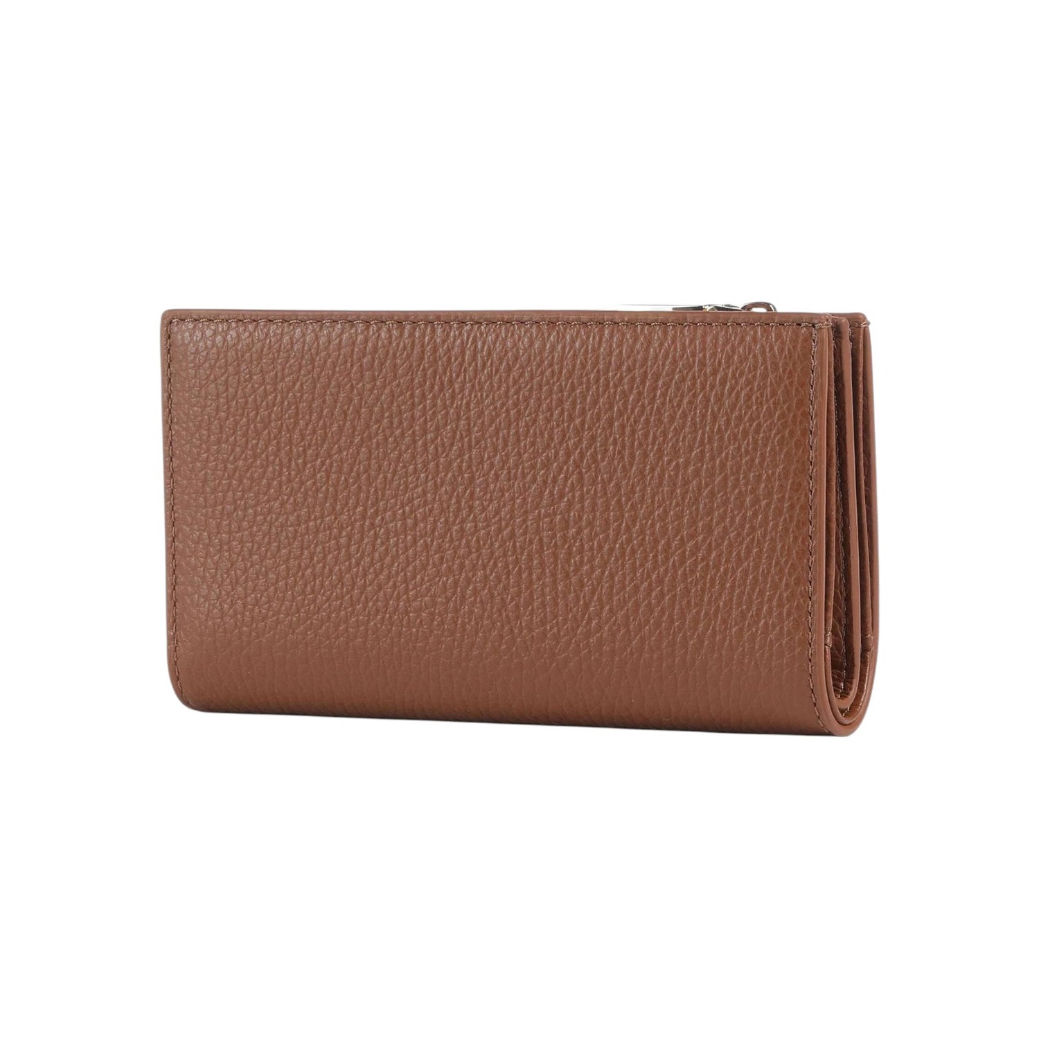 Coccinelle Portafoglio Donna Metallic Soft in Pelle Cognac con Bottone