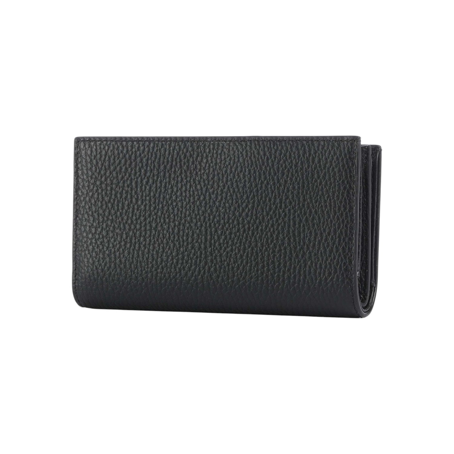 Coccinelle Portafoglio Donna Metallic Soft in Pelle Nero con Bottone