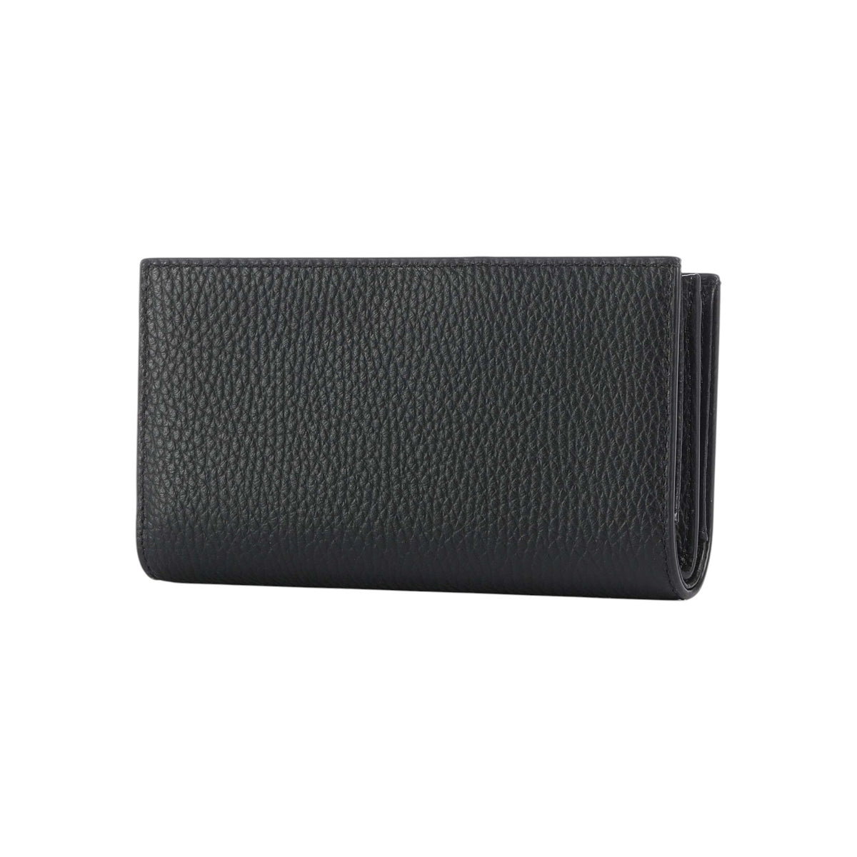 Coccinelle Portafoglio Donna Metallic Soft in Pelle Nero con Bottone