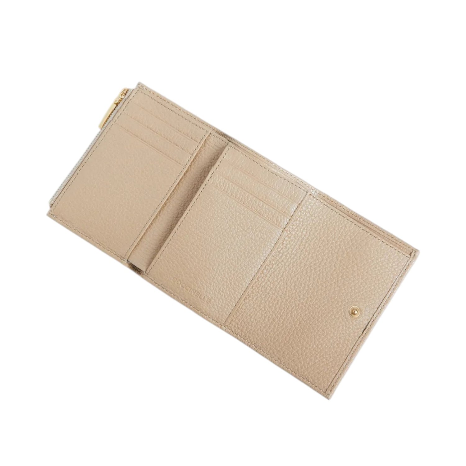 Coccinelle Portafoglio Donna Metallic in Pelle Martellata Conchiglia