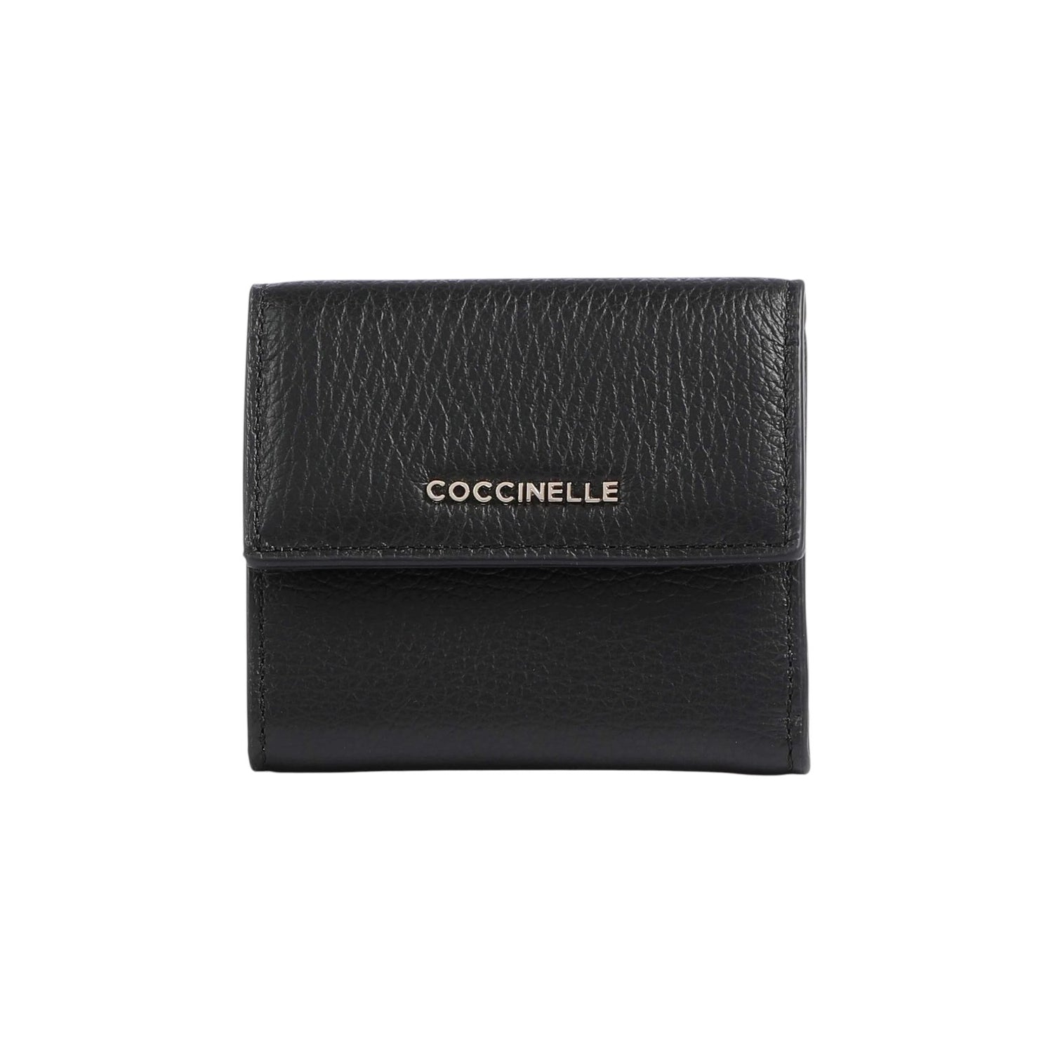 Coccinelle Portafoglio Piccolo Donna Metallic Soft in Pelle Nero