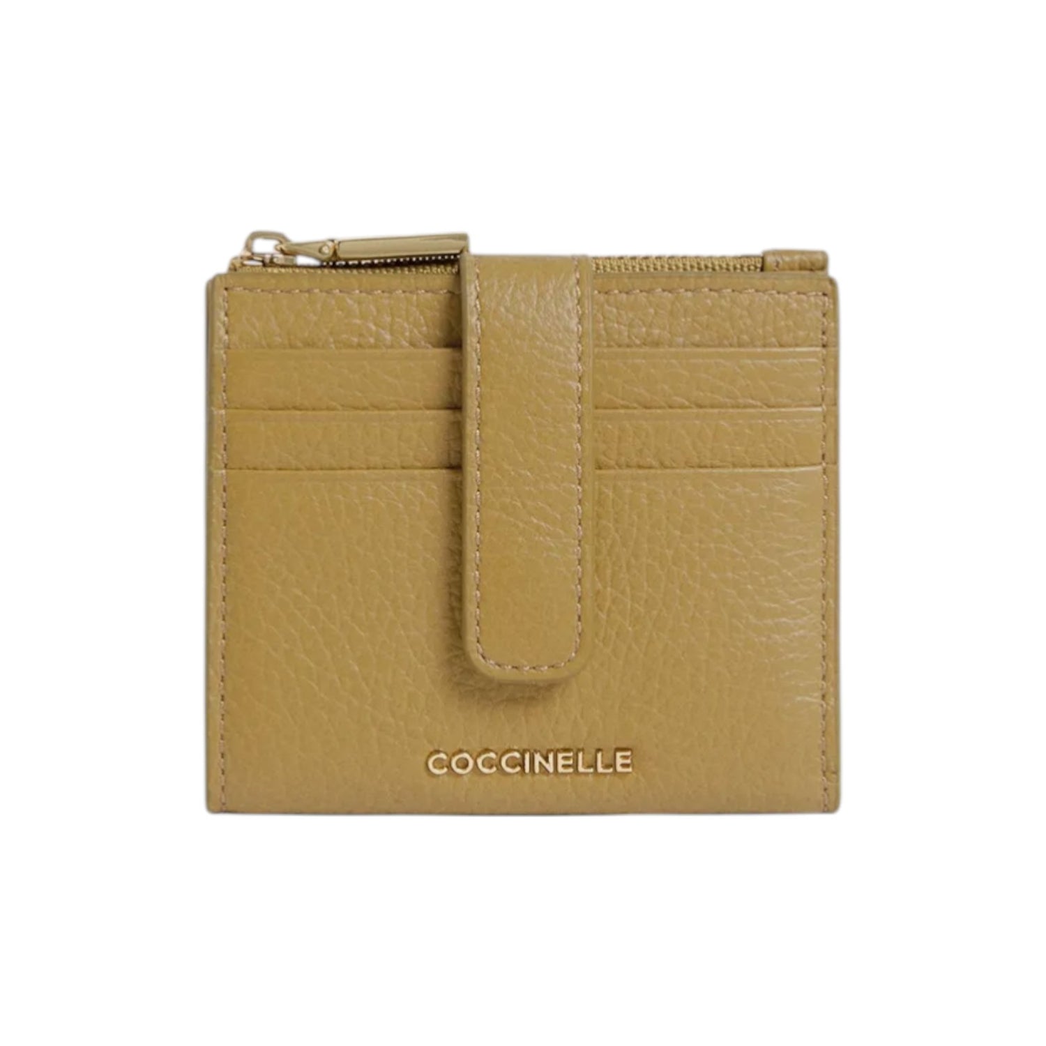 Coccinelle Portafoglio Donna in Pelle Alga con Linguetta e Bottone