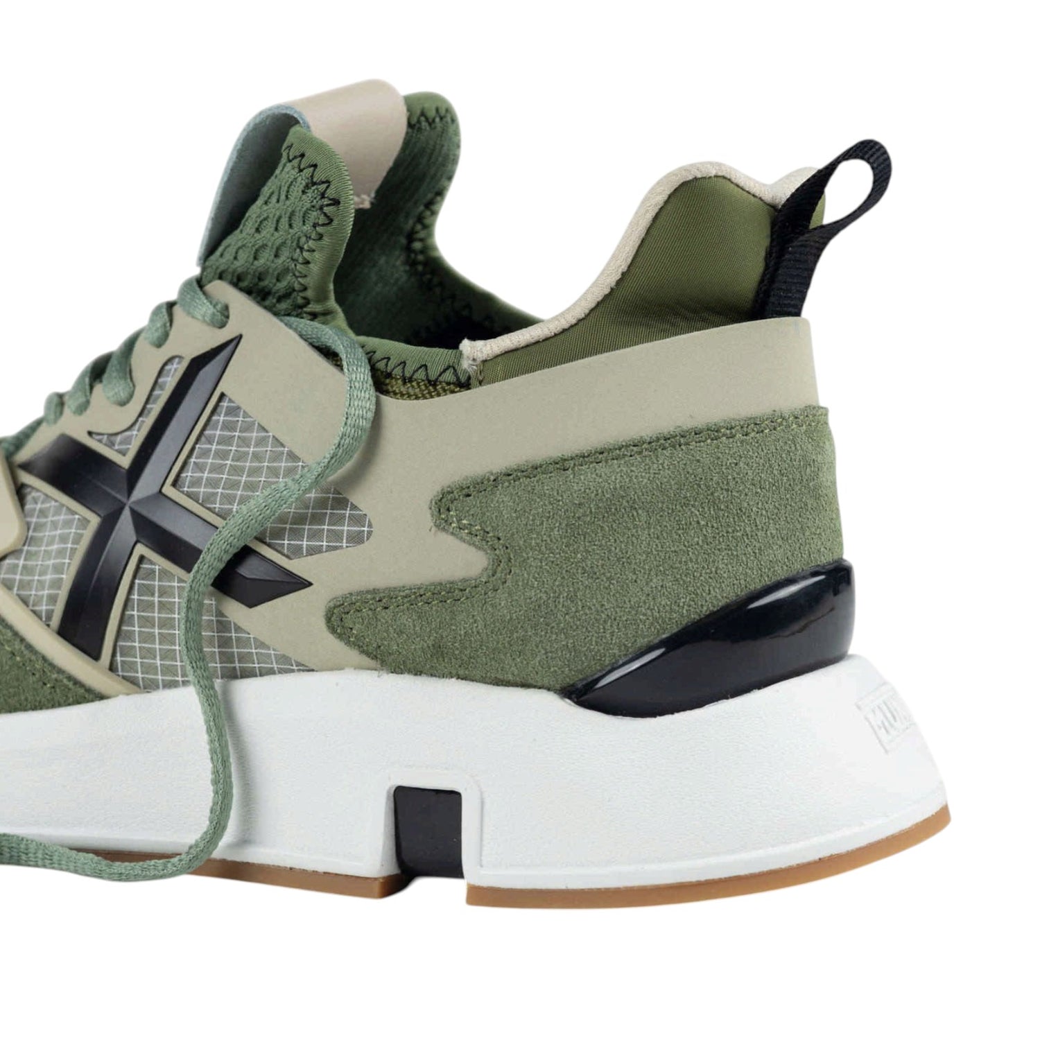 Munich Clik Sneakers Uomo in Camoscio e Tessuto Verde