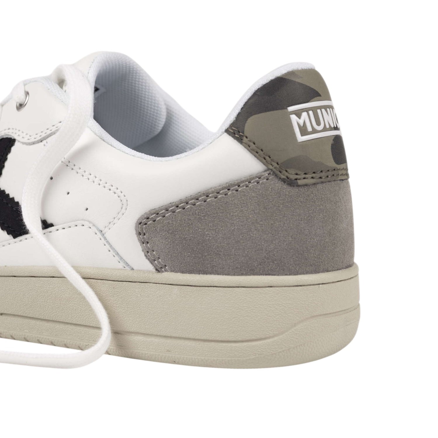 Munich Legit Man Sneakers Uomo in Pelle e Camoscio Bianco Camouflage