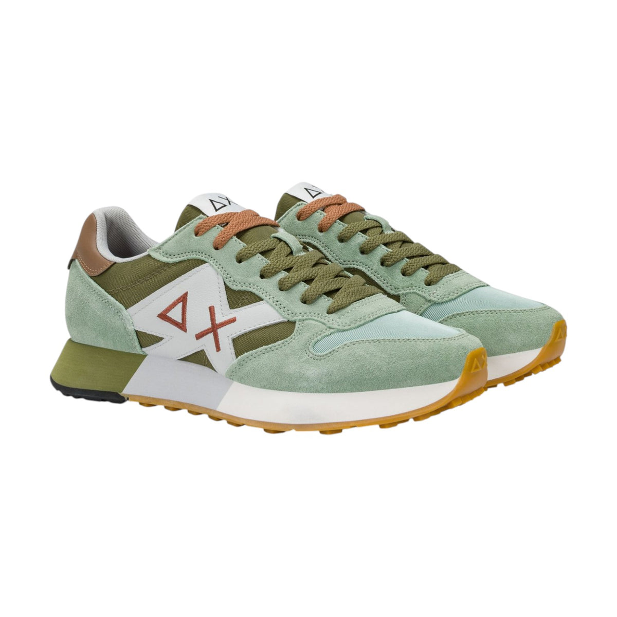 SUN68 Jaki 2.0 Bicolor Sneakers Uomo Verde