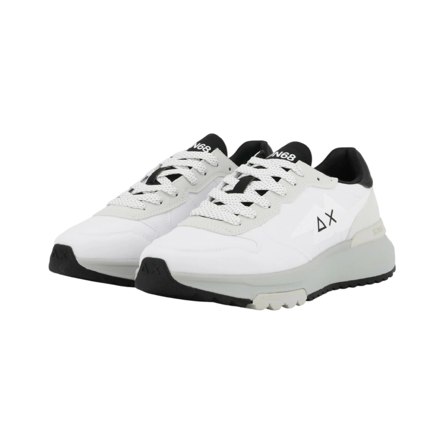 SUN68 Niki 2.0 Light Sneakers Uomo in Tessuto Bianca