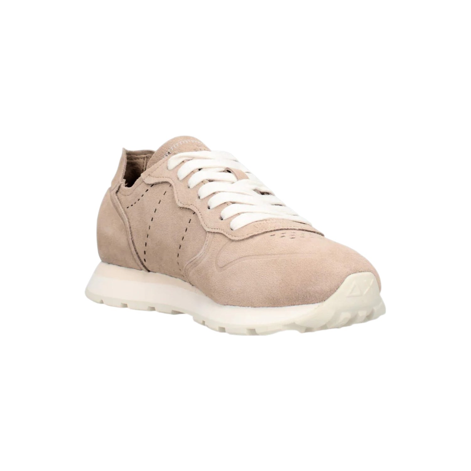 SUN68 Tom Raw Edge Sneakers Uomo in Camoscio Pietra