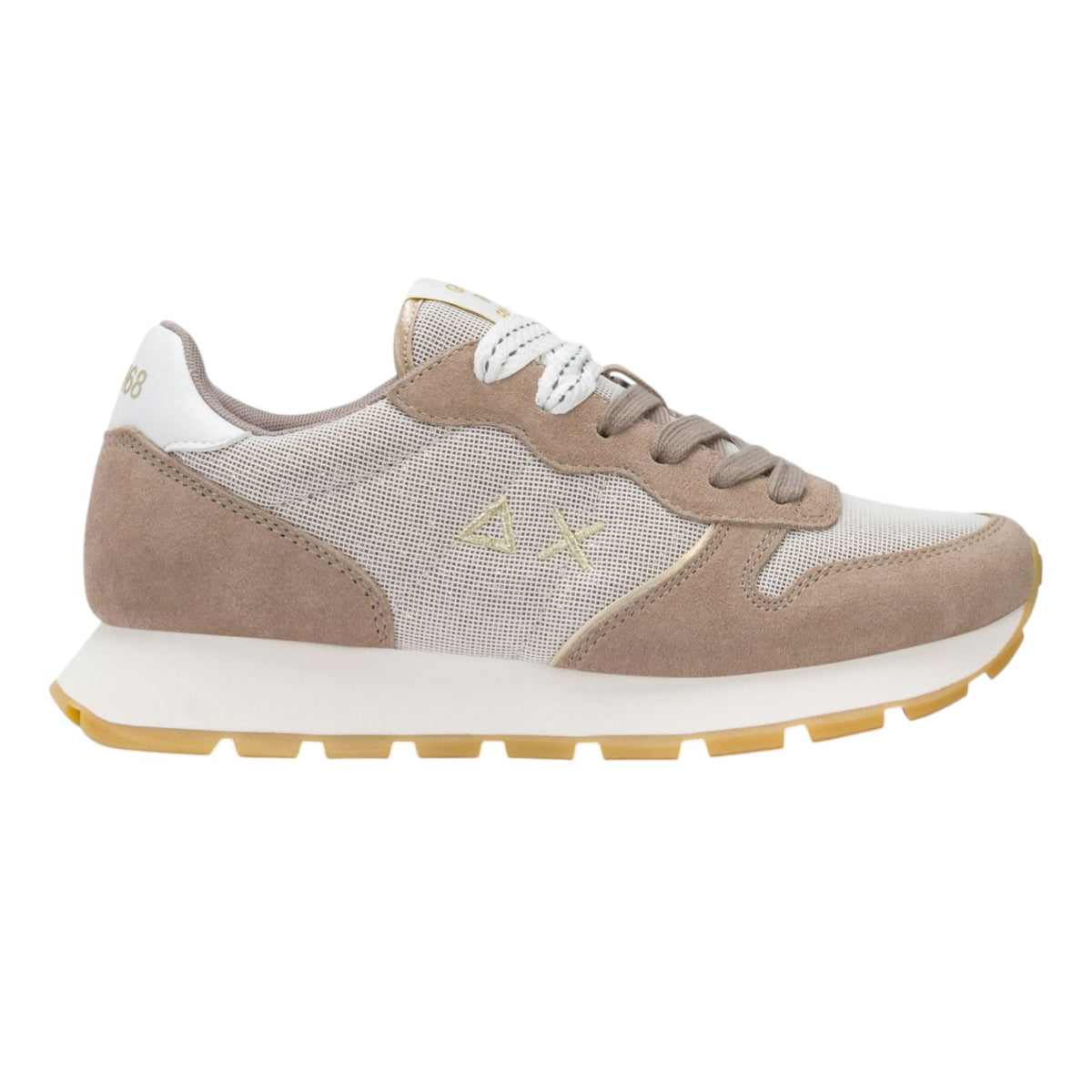 SUN68 Ally Glitter Textile Sneakers Pietra
