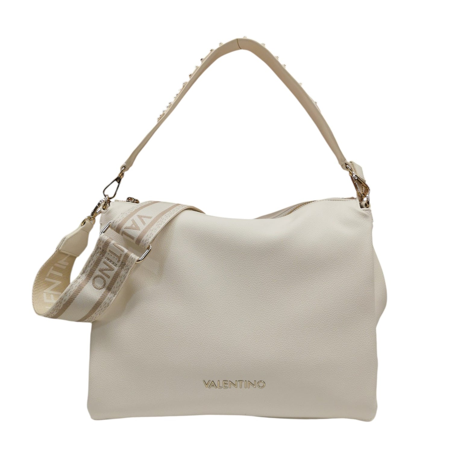 Mario Valentino Borsa a Spalla Donna in Ecopelle Bianca con Manico e Tracolla