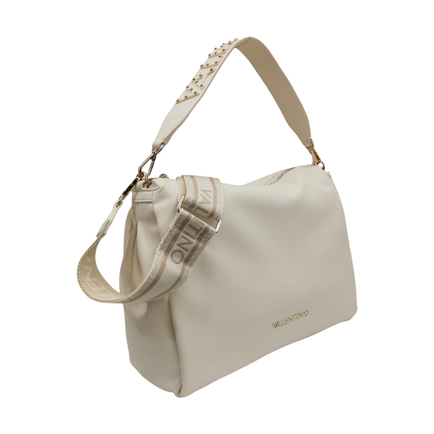 Mario Valentino Borsa a Spalla Donna in Ecopelle Bianca con Manico e Tracolla