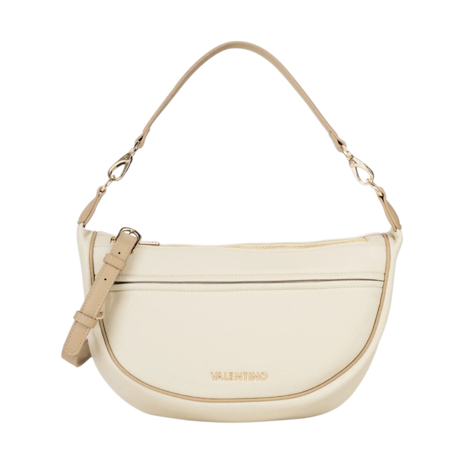 Mario Valentino Borsa a Spalla Daphne Re in Ecopelle Ecru con Tracolla