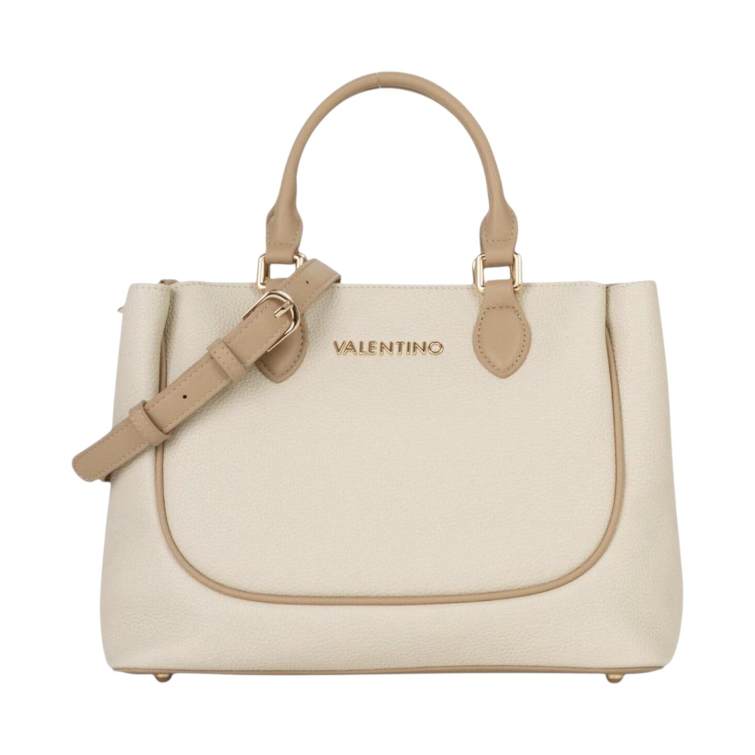 Mario Valentino Borsa a Mano Donna Daphne Re in Ecopelle Ecru con Tracolla