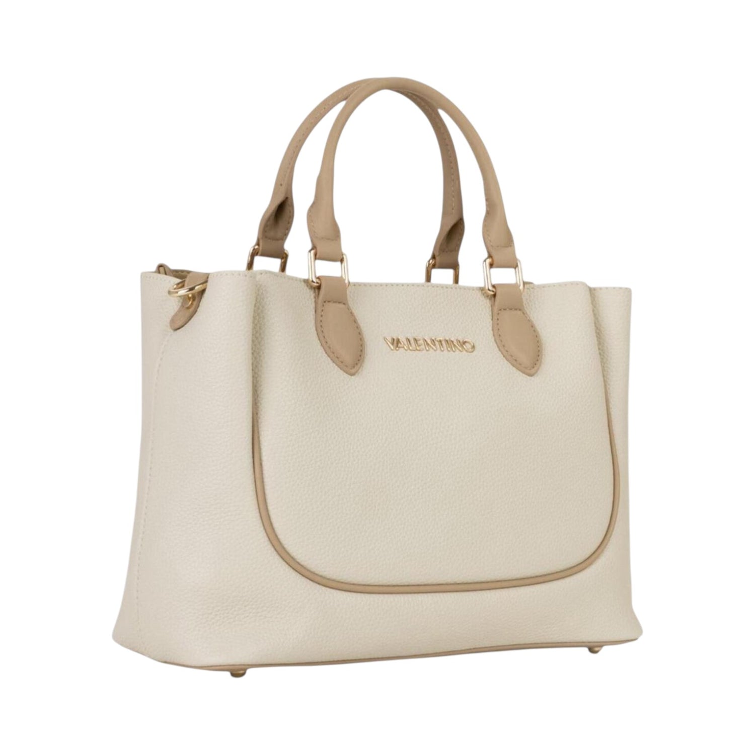 Mario Valentino Borsa a Mano Donna Daphne Re in Ecopelle Ecru con Tracolla