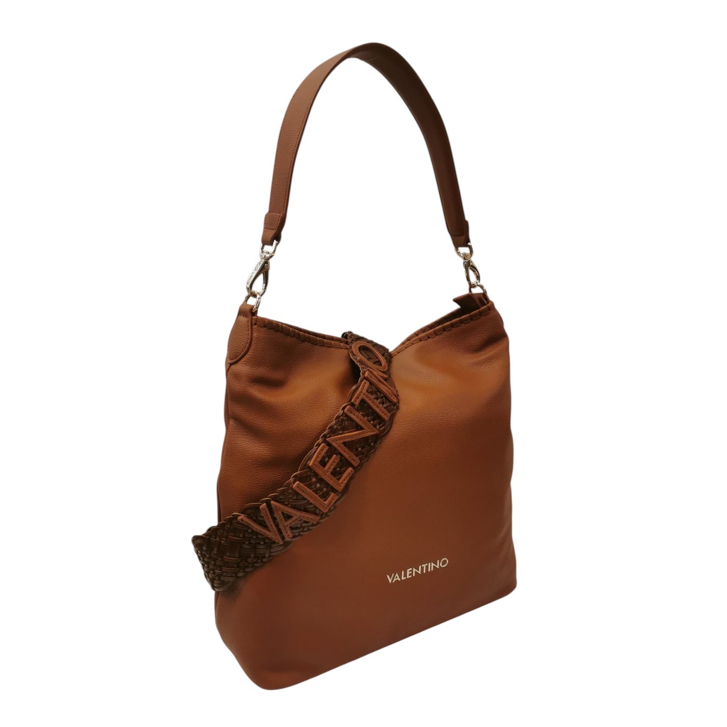 Mario Valentino Borsa a Spalla Aleksandra Donna in Ecopelle Cuoio con Tracolla