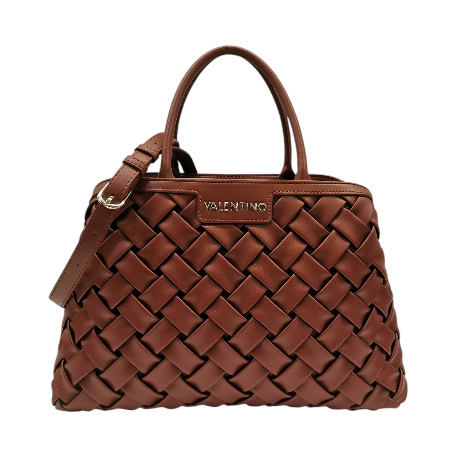 Mario Valentino Borsa a Mano Donna in Ecopelle Cuoio con Intreccio