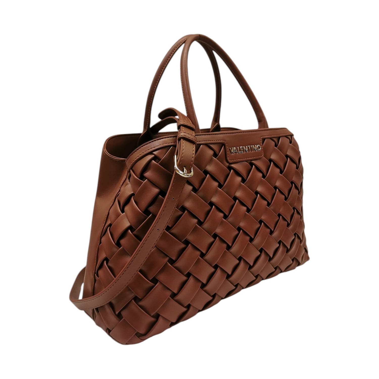 Mario Valentino Borsa a Mano Donna in Ecopelle Cuoio con Intreccio