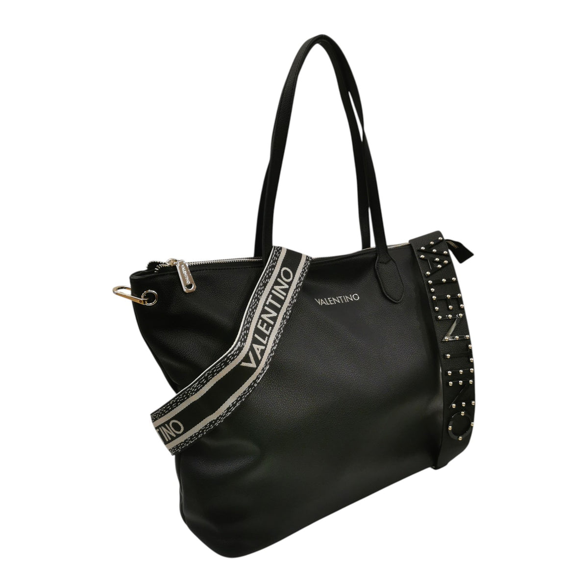 Mario Valentino Borsa a Spalla Donna Nera con Doppia Tracolla