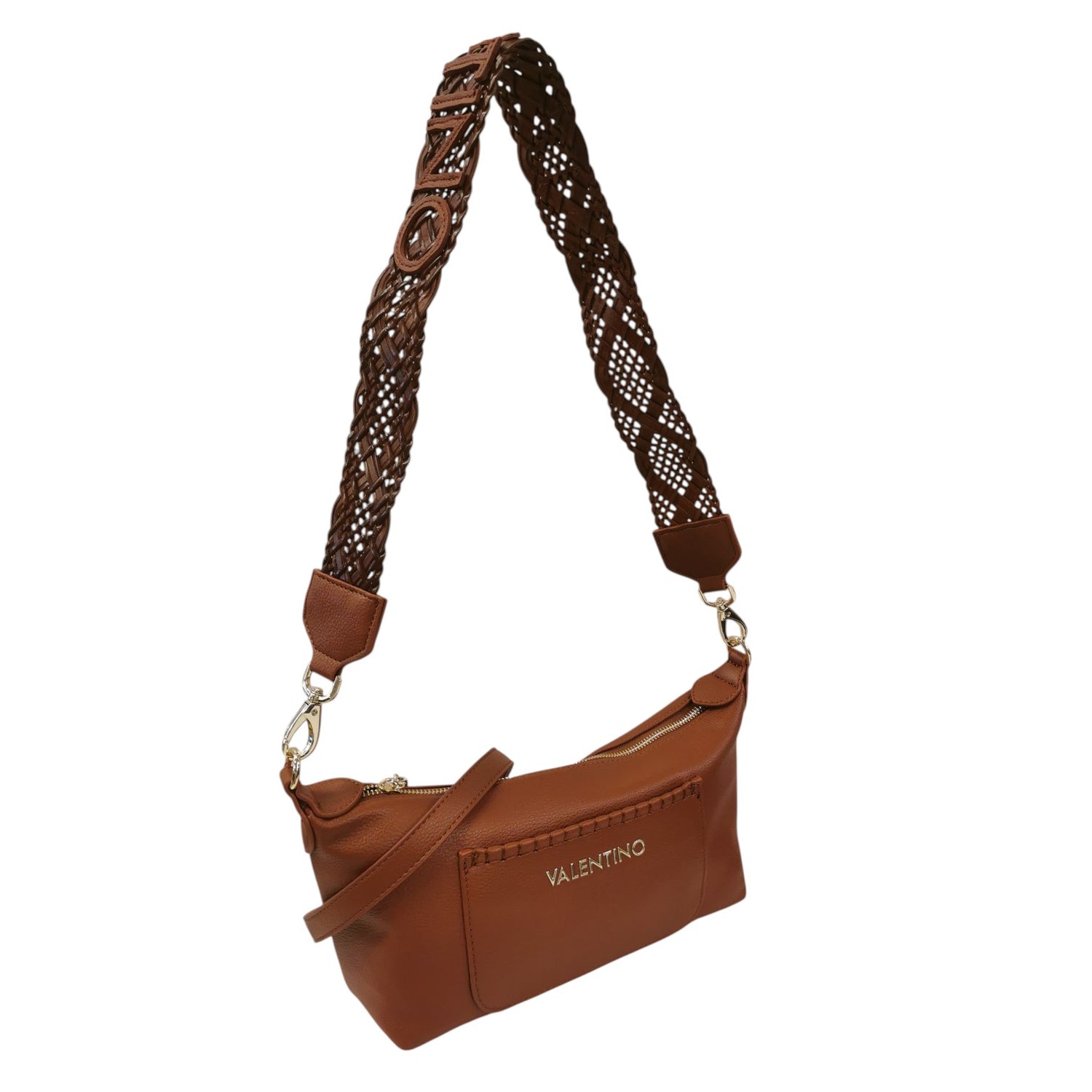 Mario Valentino Borsa a Tracolla Donna Cuoio con Manico Intrecciato