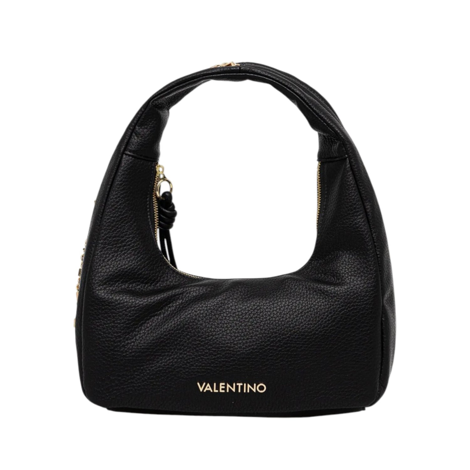 Mario Valentino Mezzaluna Donna in Ecopelle Nera con Dettaglio Oro