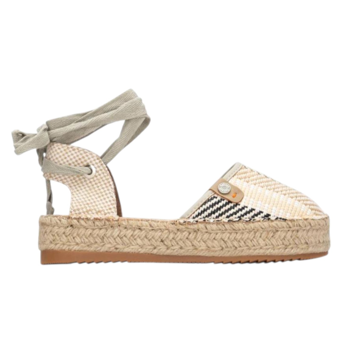 Refresh Espadrillas Donna in Tessuto Beige con Laccetto