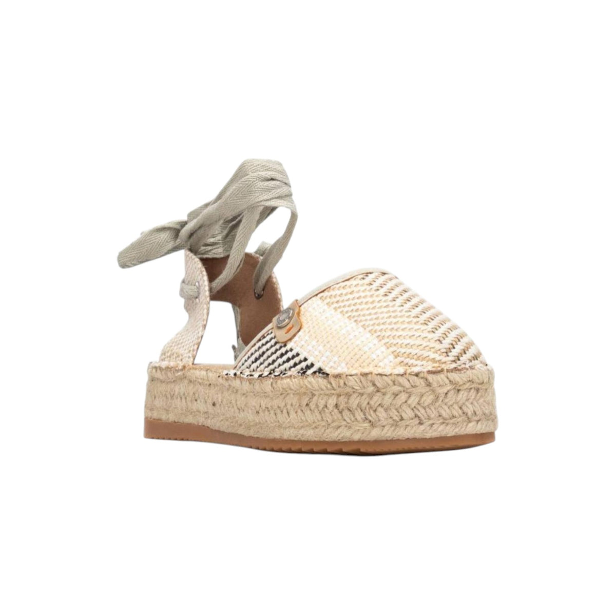 Refresh Espadrillas Donna in Tessuto Beige con Laccetto