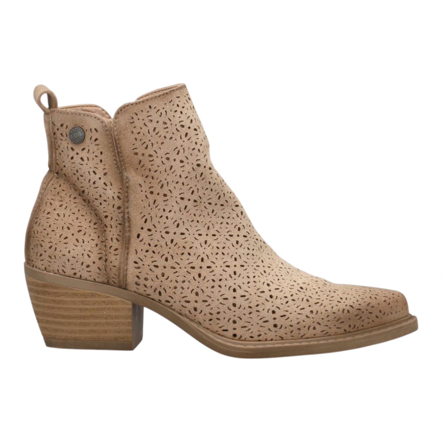 Refresh Camperos Donna in Camoscio Traforato Beige con Tacco Alto 55mm
