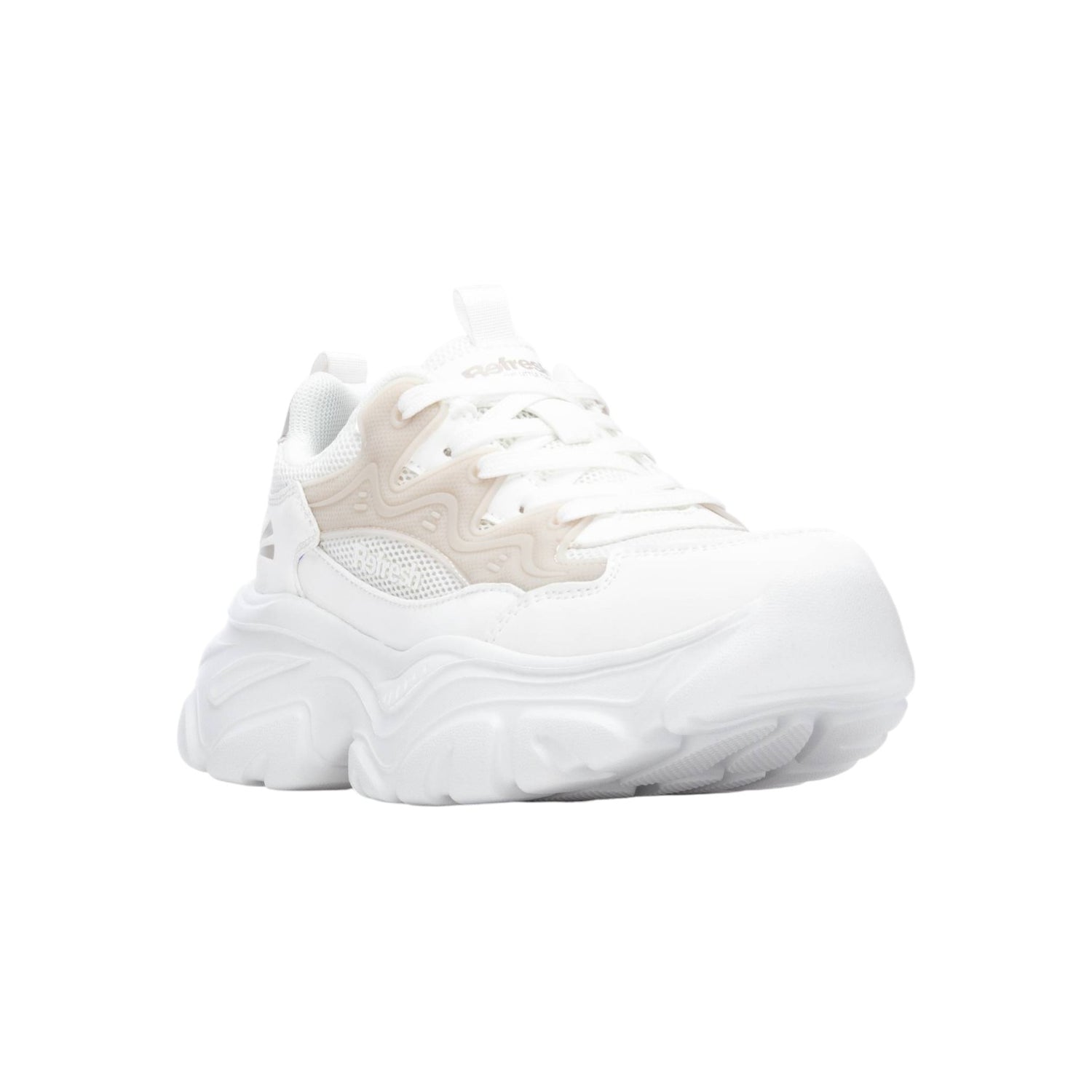 Refresh Sneakers Donna in Ecopelle e Tessuto Bianca