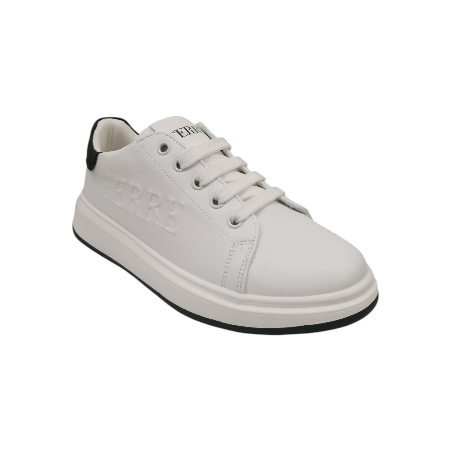 Ferrè Sneakers Bambino Bianco Blu con Lacci e Zip