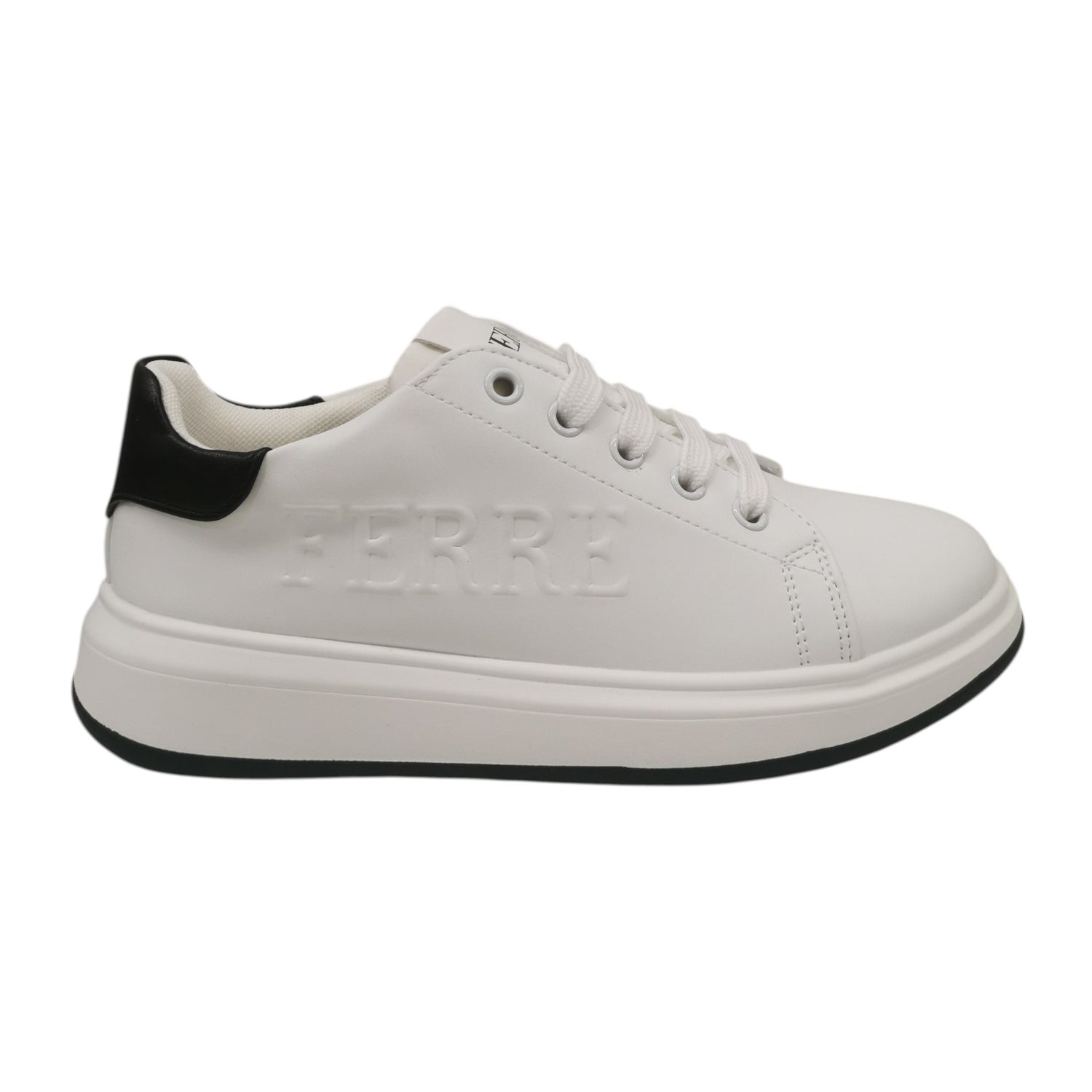 Ferrè Sneakers Bambino Bianco Blu con Lacci e Zip Numero 35/36/37/38/39/40