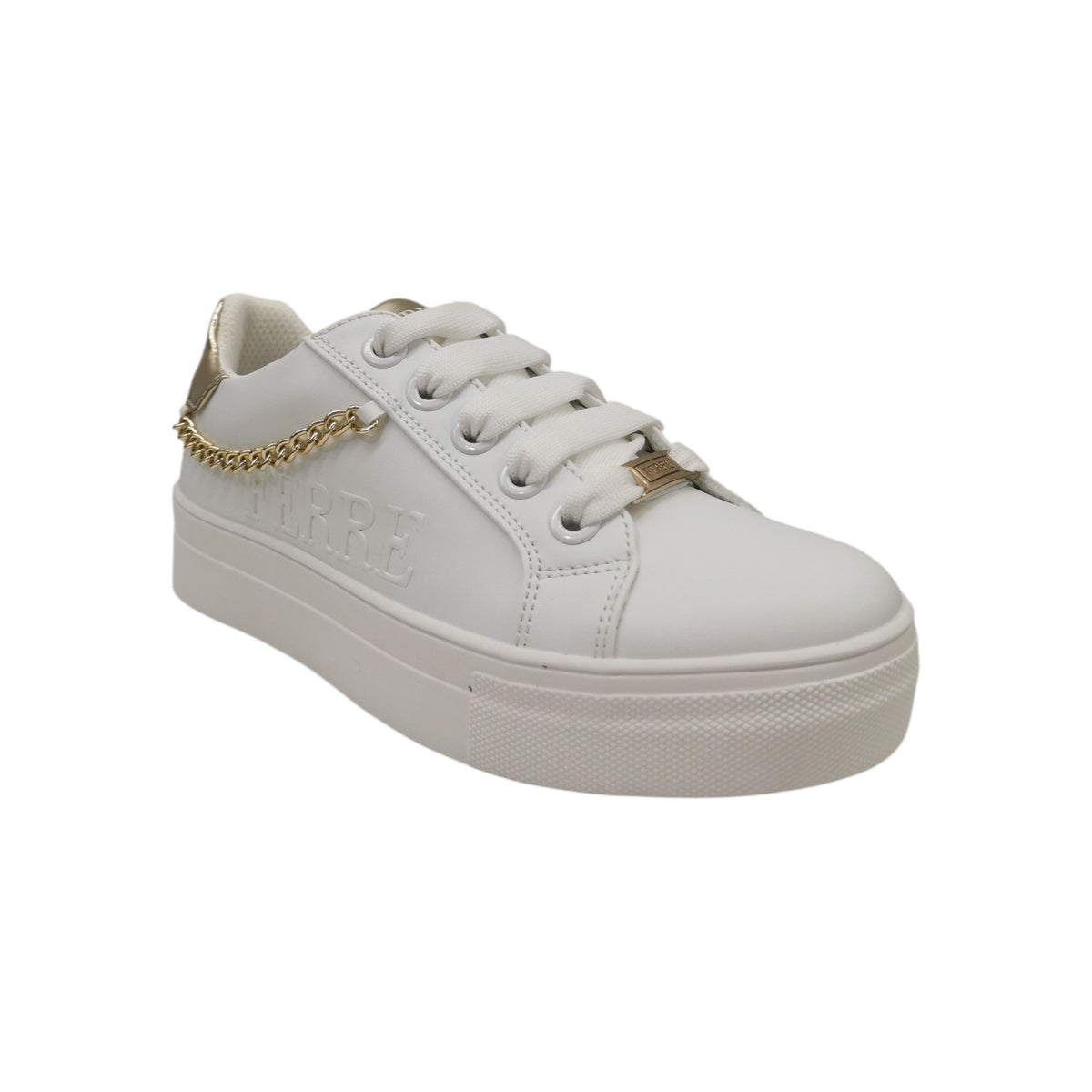 Ferrè Sneakers Bambina Bianca Oro con Catena Numero 35/36/37/38/39/40