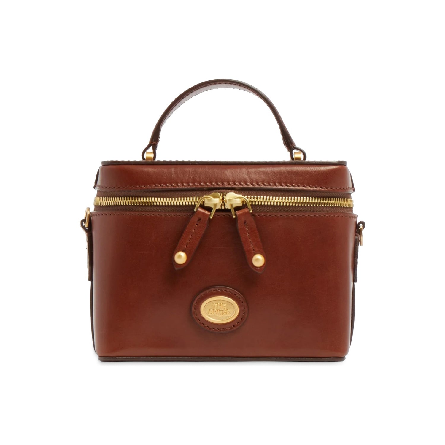 The Bridge Borsa a Mano Piccola Donna in Pelle Cuoio con Specchietto