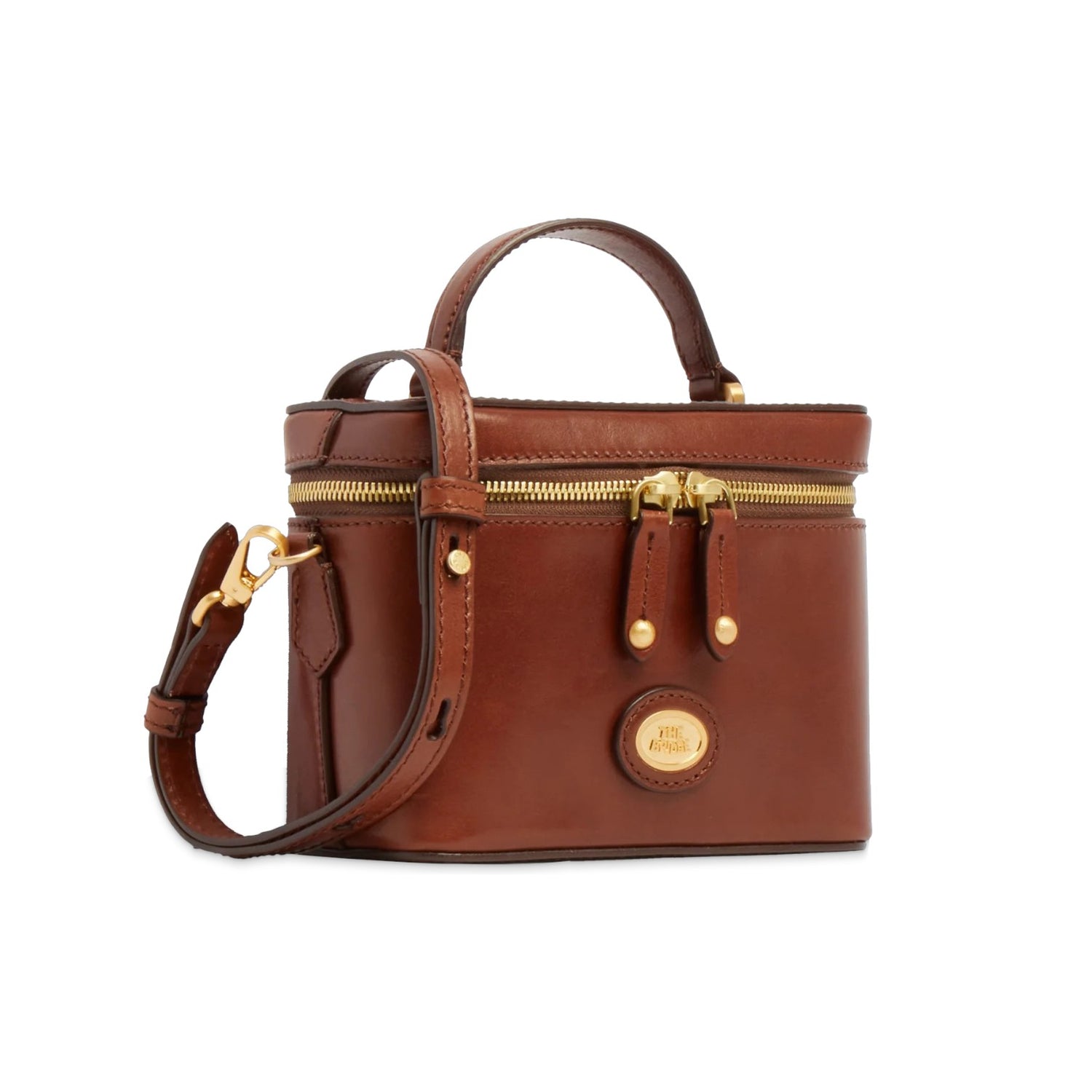 The Bridge Borsa a Mano Piccola Donna in Pelle Cuoio con Specchietto