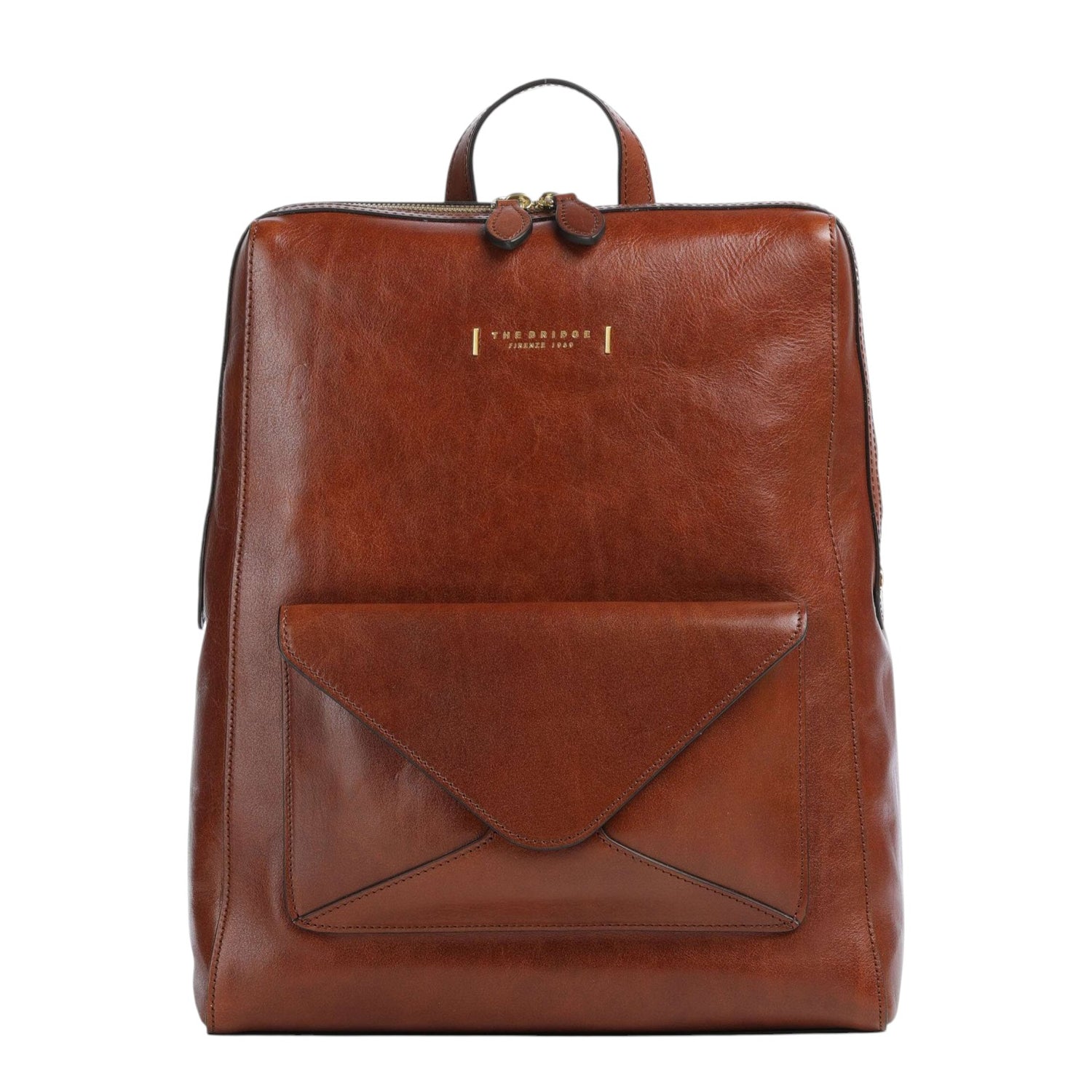 The Bridge Zaino Grande Unisex in Pelle Cuoio