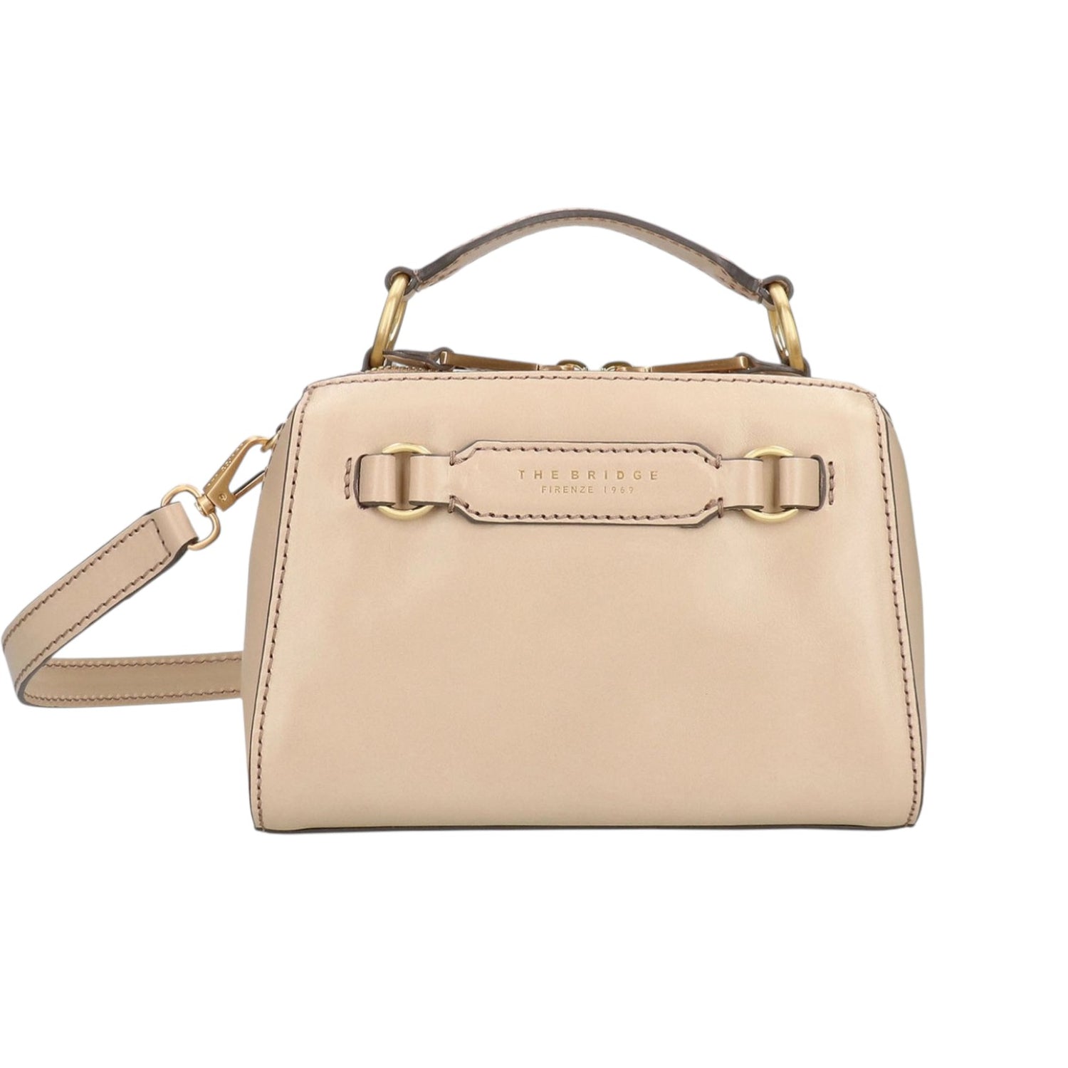The Bridge Borsa a Mano Piccola Donna in Pelle Burro con Tracolla