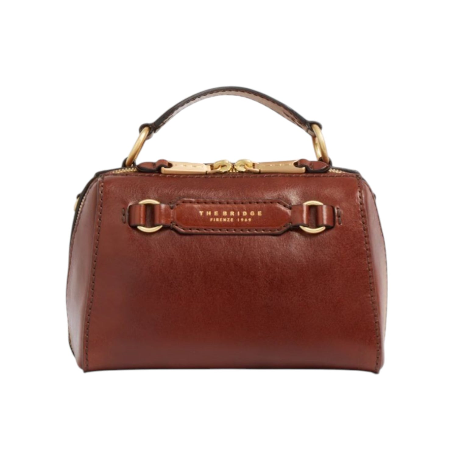 The Bridge Borsa a Mano Piccola Donna in Pelle Cuoio con Tracolla