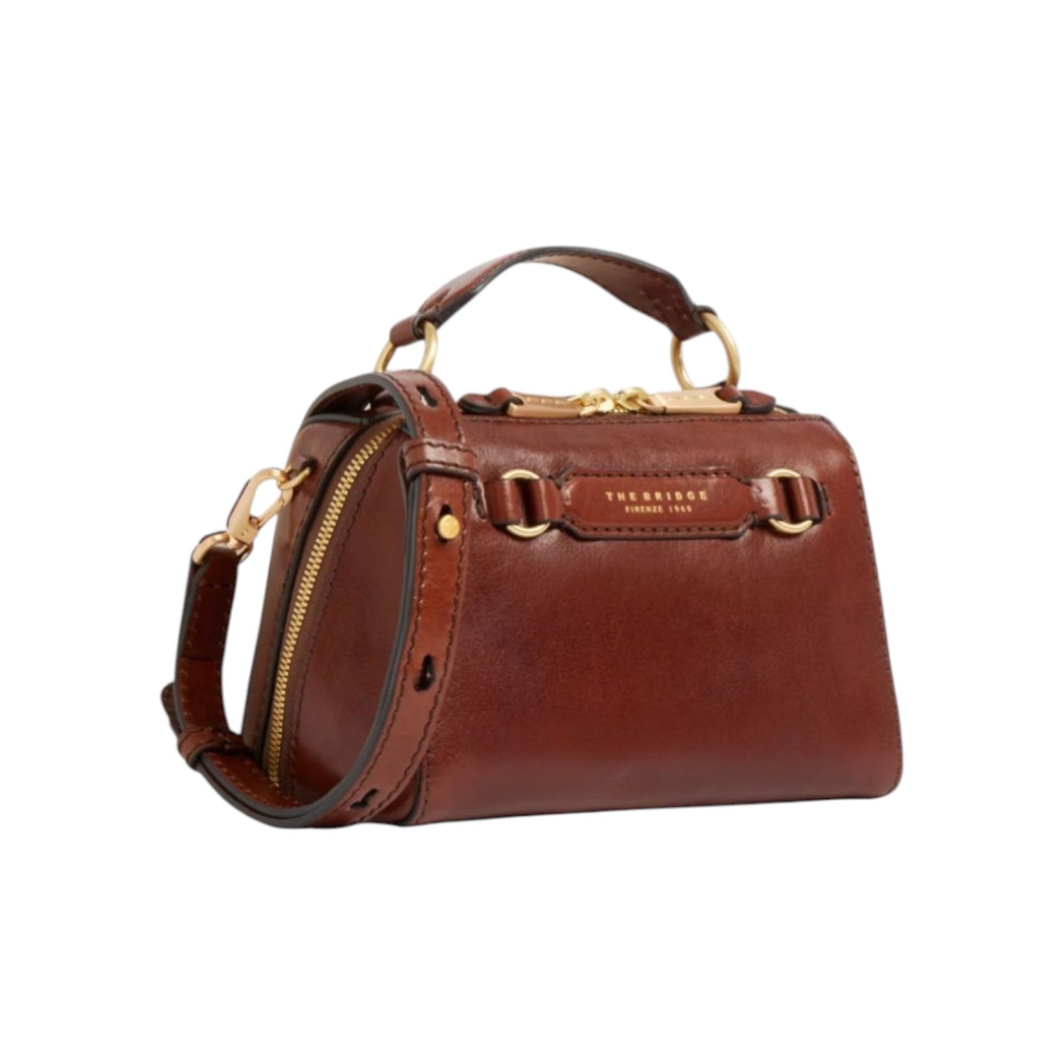 The Bridge Borsa a Mano Piccola Donna in Pelle Cuoio con Tracolla