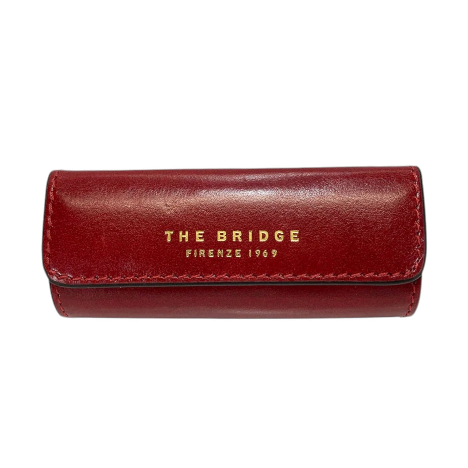 The Bridge Porta Rossetto Donna in Pelle Mattone con Specchietto