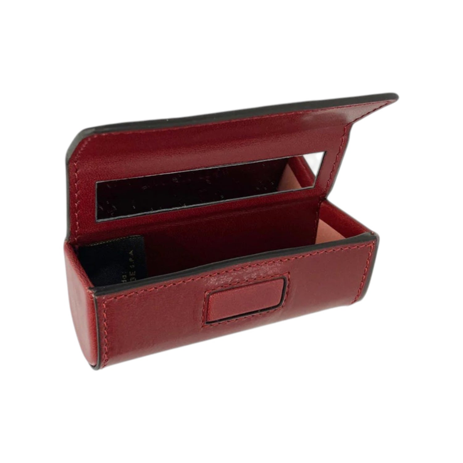 The Bridge Porta Rossetto Donna in Pelle Mattone con Specchietto