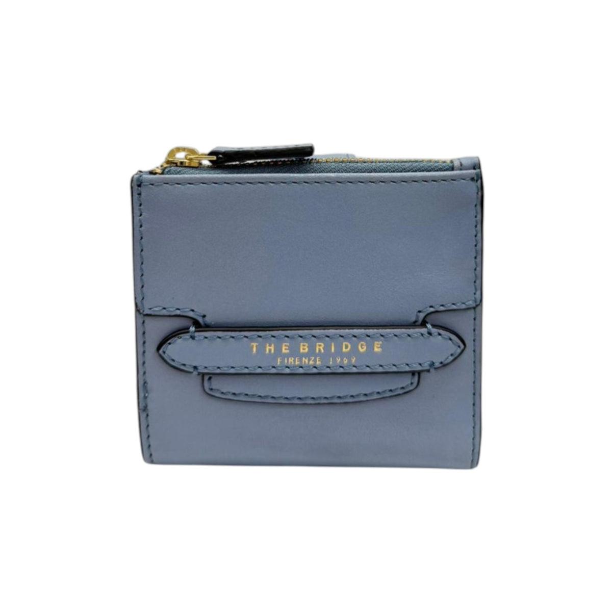 The Bridge Portafoglio Piccolo Donna in Pelle Acqua con Zip e Bottone