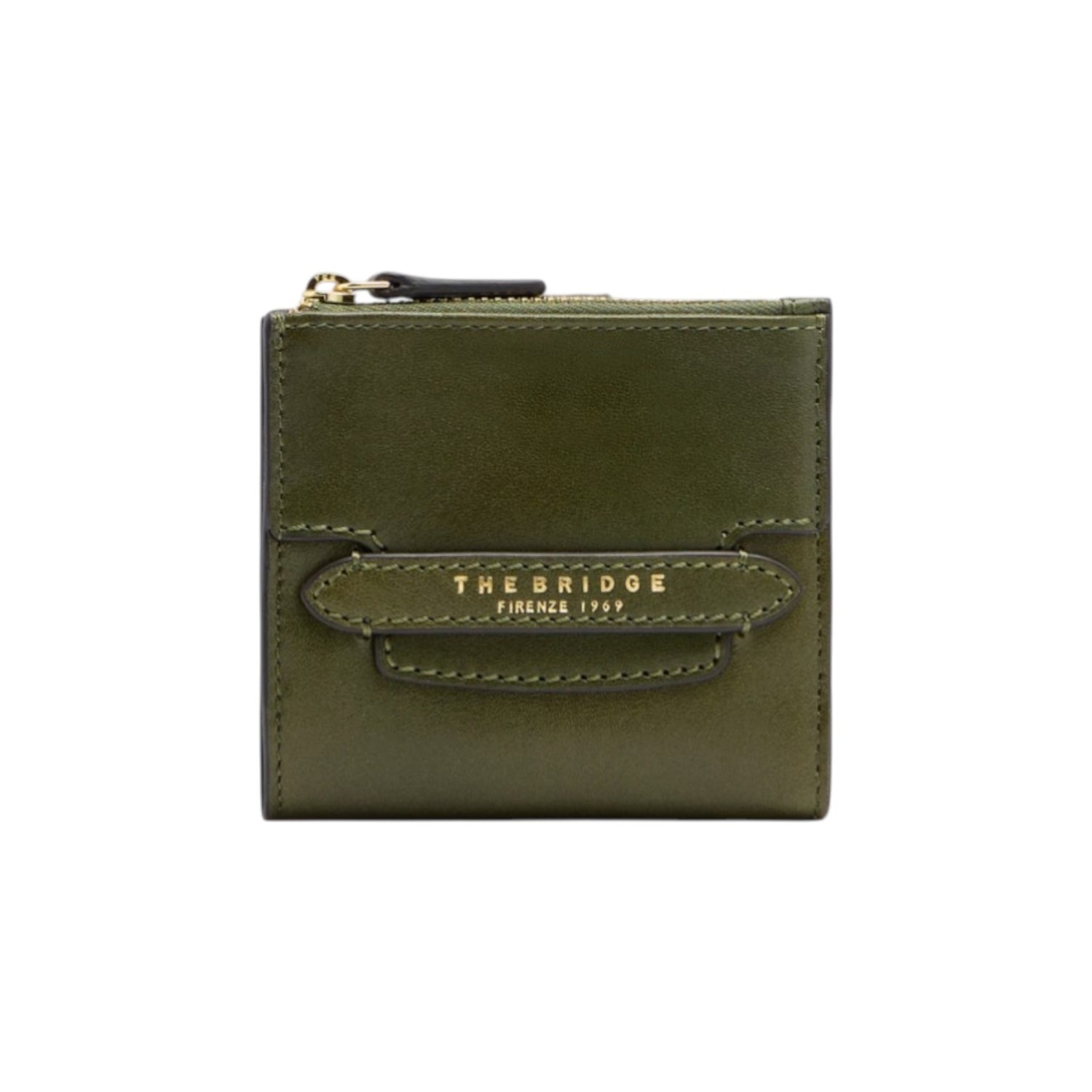 The Bridge Portafoglio Piccolo Donna in Pelle Maggiorana con Zip e Bottone