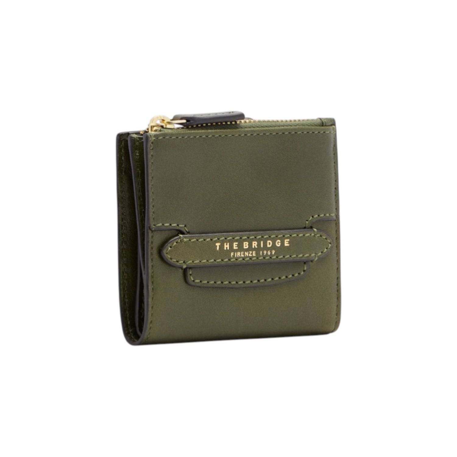 The Bridge Portafoglio Piccolo Donna in Pelle Maggiorana con Zip e Bottone
