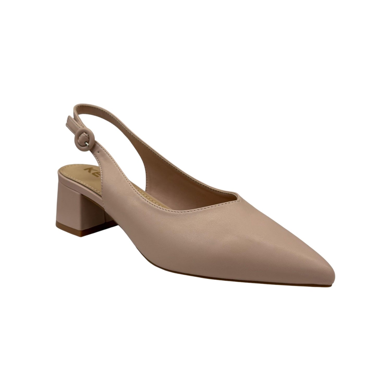 Keys Chanelle Donna in Ecopelle Nudo con Tacco Largo Alto 55mm