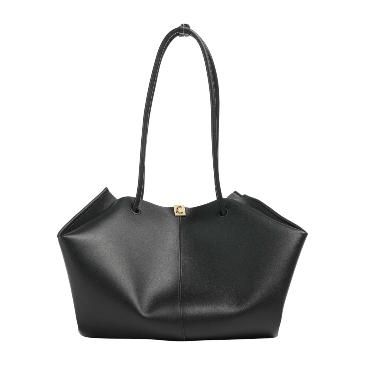 Coccinelle Borsa a Spalla Donna in Pelle Nera con Manici Regolabili