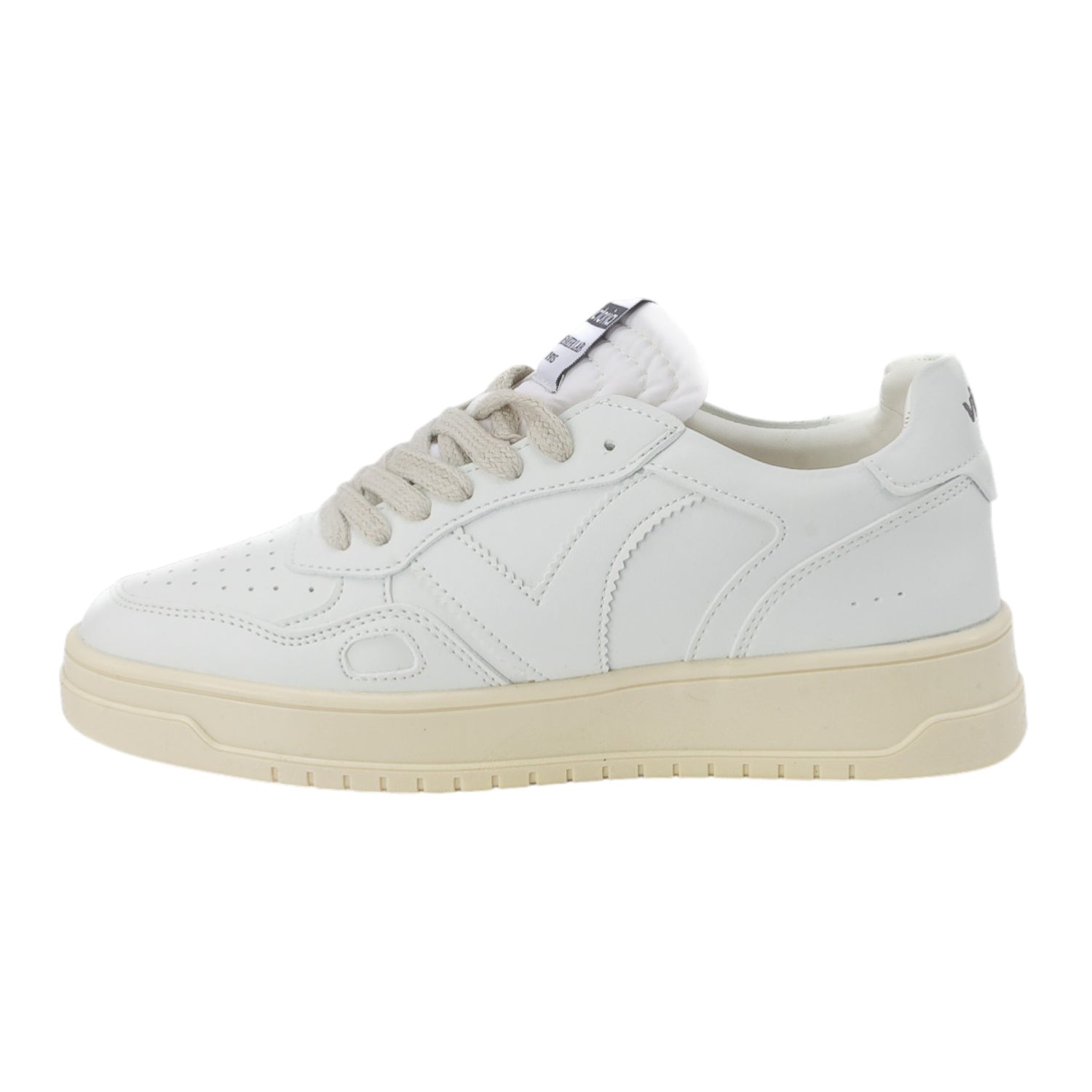 Victoria Sneakers Donna in Ecopelle Bianca con Fondo Crema